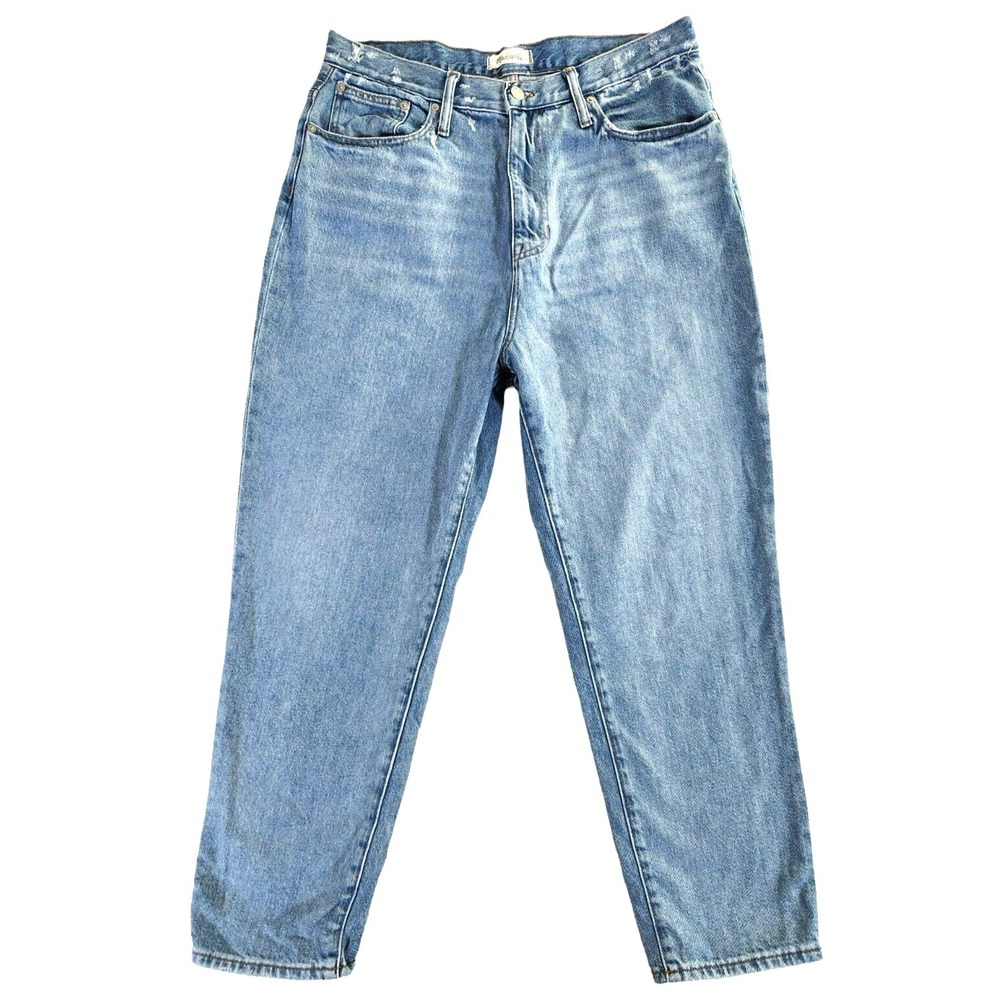 Madewell The Mom Jean Women's Size 32* (Fits 34x26) Blue Denim High Rise Tapered